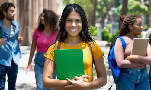 Group of young students