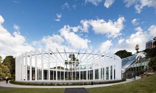 The entrance to the Calyx in the Botanic Gardens of Sydney 