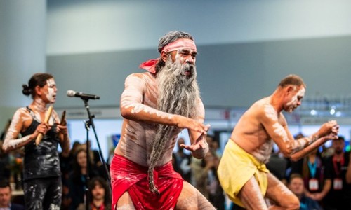 First Nations smoking ceremony dance performance