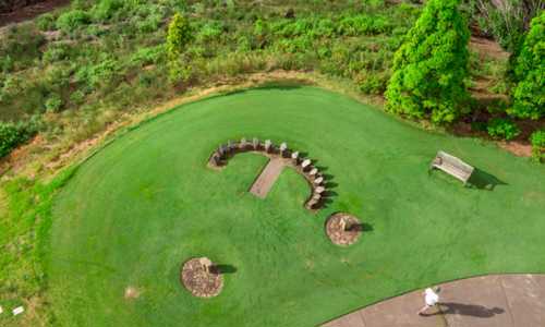 Aerial view of Australian Botanic Gardens in Mount Annan