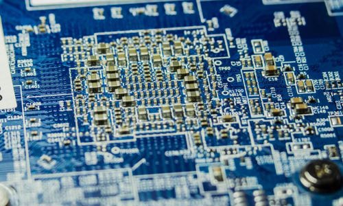 A microscopic view of a processor chip